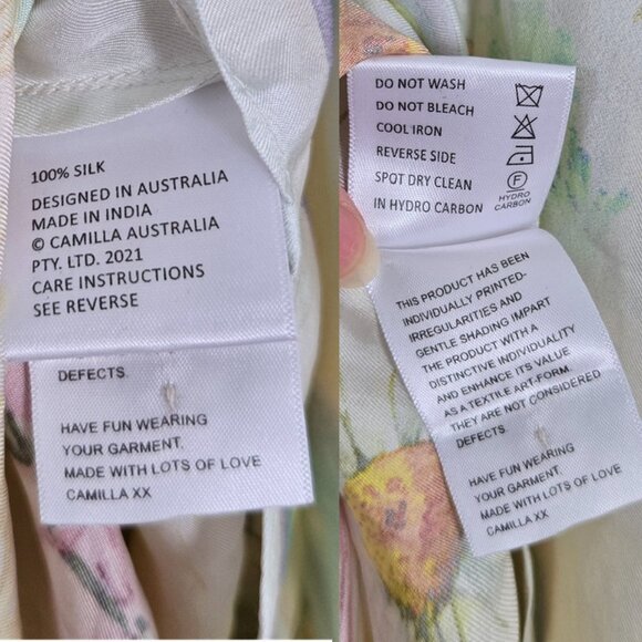 Camilla Delirium Days Mens Oversized Silk Shirt Medium b112E - Picture 10 of 10